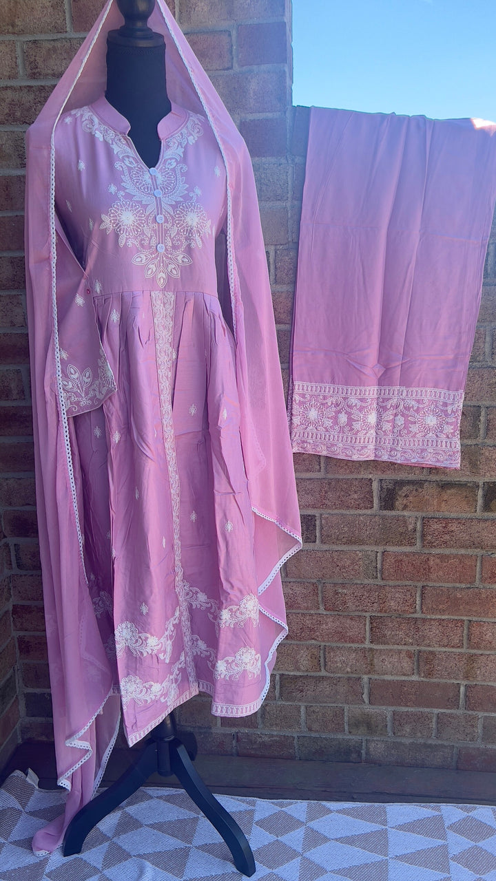 Salwar Kameez/ Kurta kurti/ indian dress/ Pakistani dress/ cotton suit/ summer dress/ embroidery dress / pink