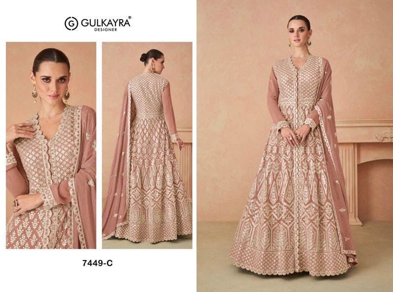Rose Gold Gown, Gorgeous party dress, Deshi party dress, gown dress, wedding gown, Eid dress, Free Gift wrap and card