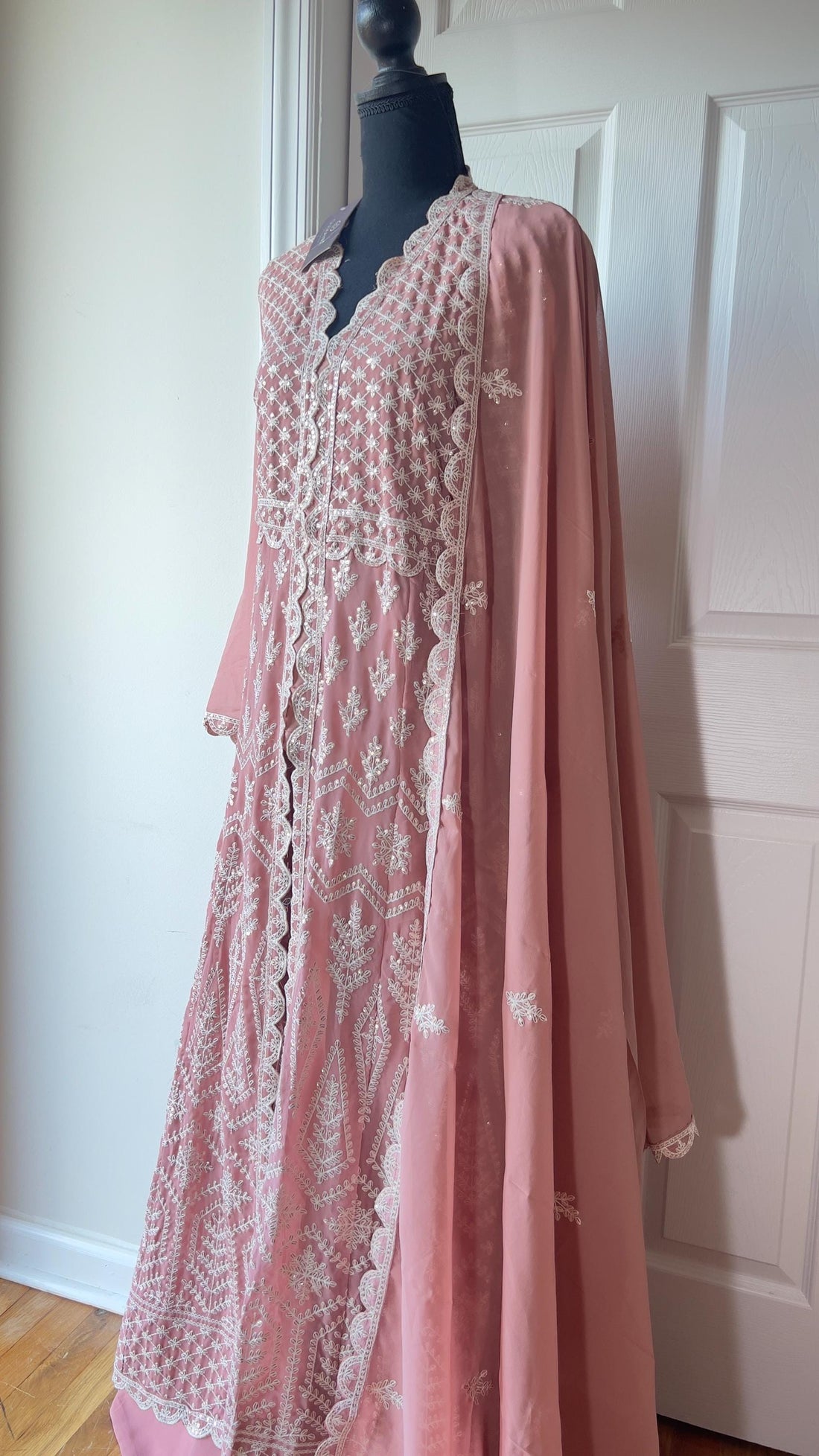 Rose Gold Gown, Gorgeous party dress, Deshi party dress, gown dress, wedding gown, Eid dress, Free Gift wrap and card