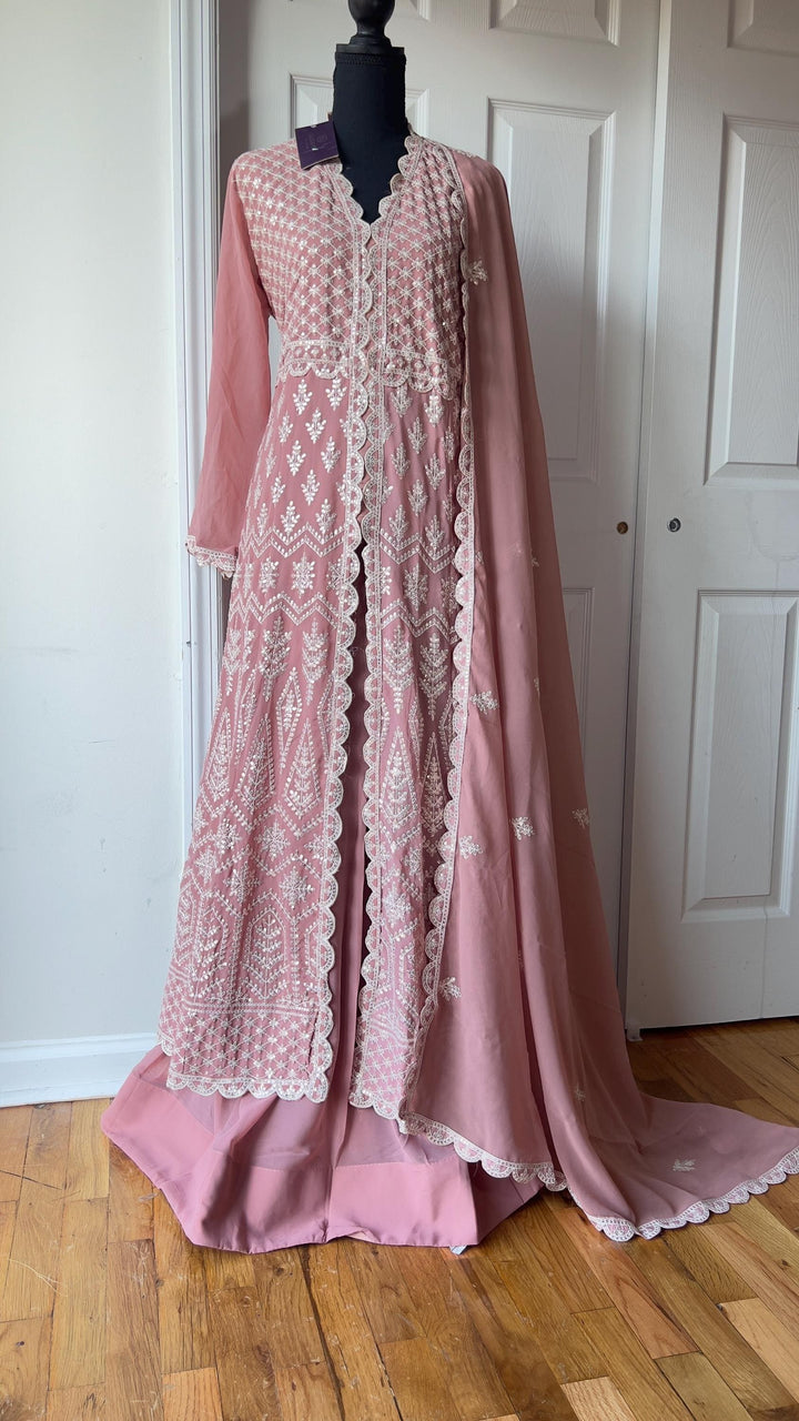 Rose Gold Gown, Gorgeous party dress, Deshi party dress, gown dress, wedding gown, Eid dress, Free Gift wrap and card