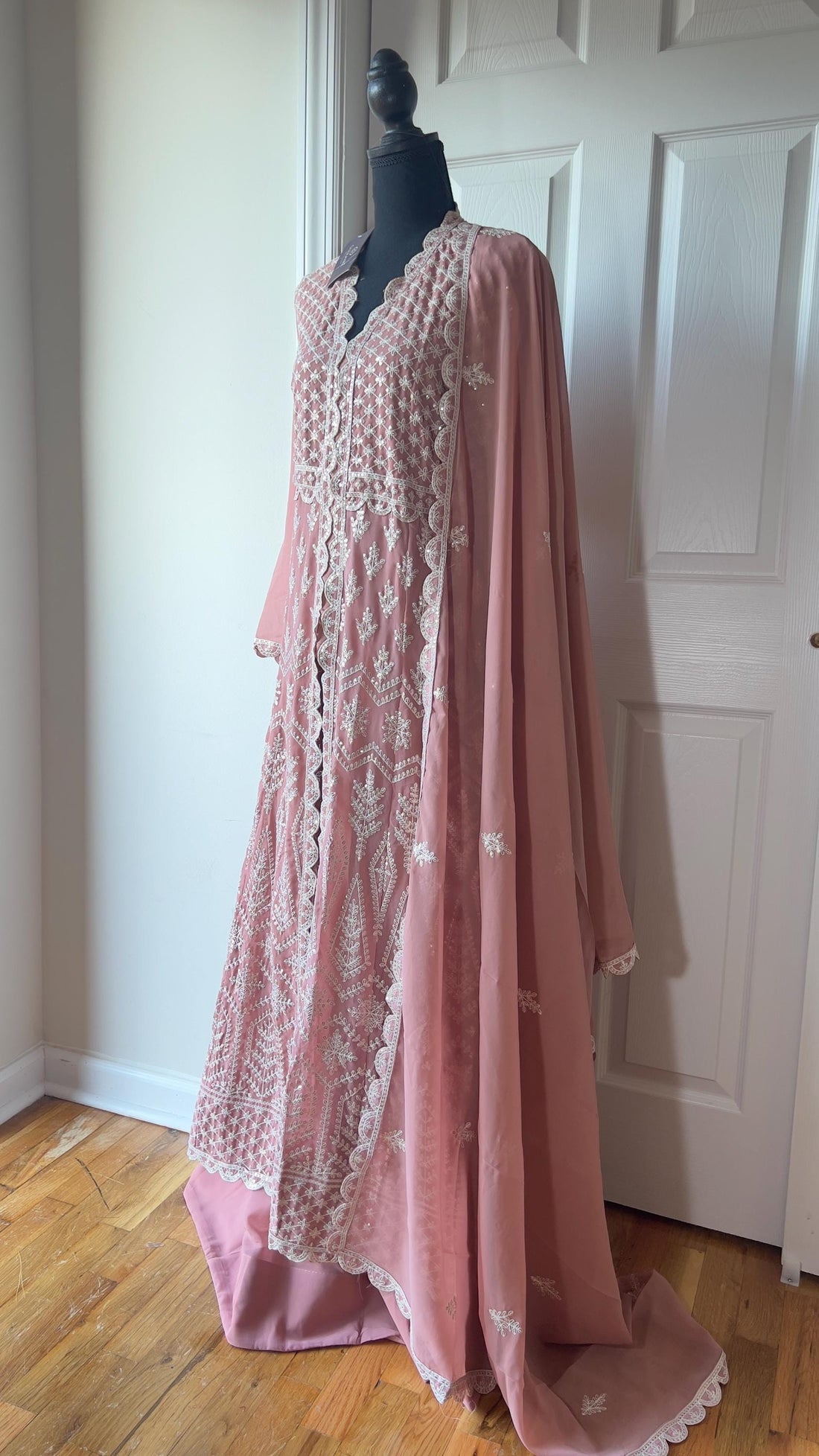 Rose Gold Gown, Gorgeous party dress, Deshi party dress, gown dress, wedding gown, Eid dress, Free Gift wrap and card