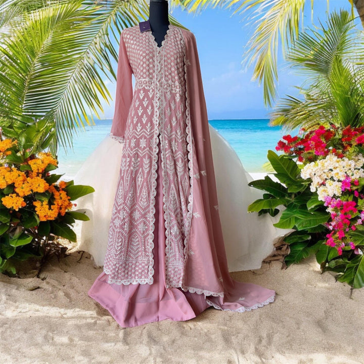 Rose Gold Gown, Gorgeous party dress, Deshi party dress, gown dress, wedding gown, Eid dress, Free Gift wrap and card
