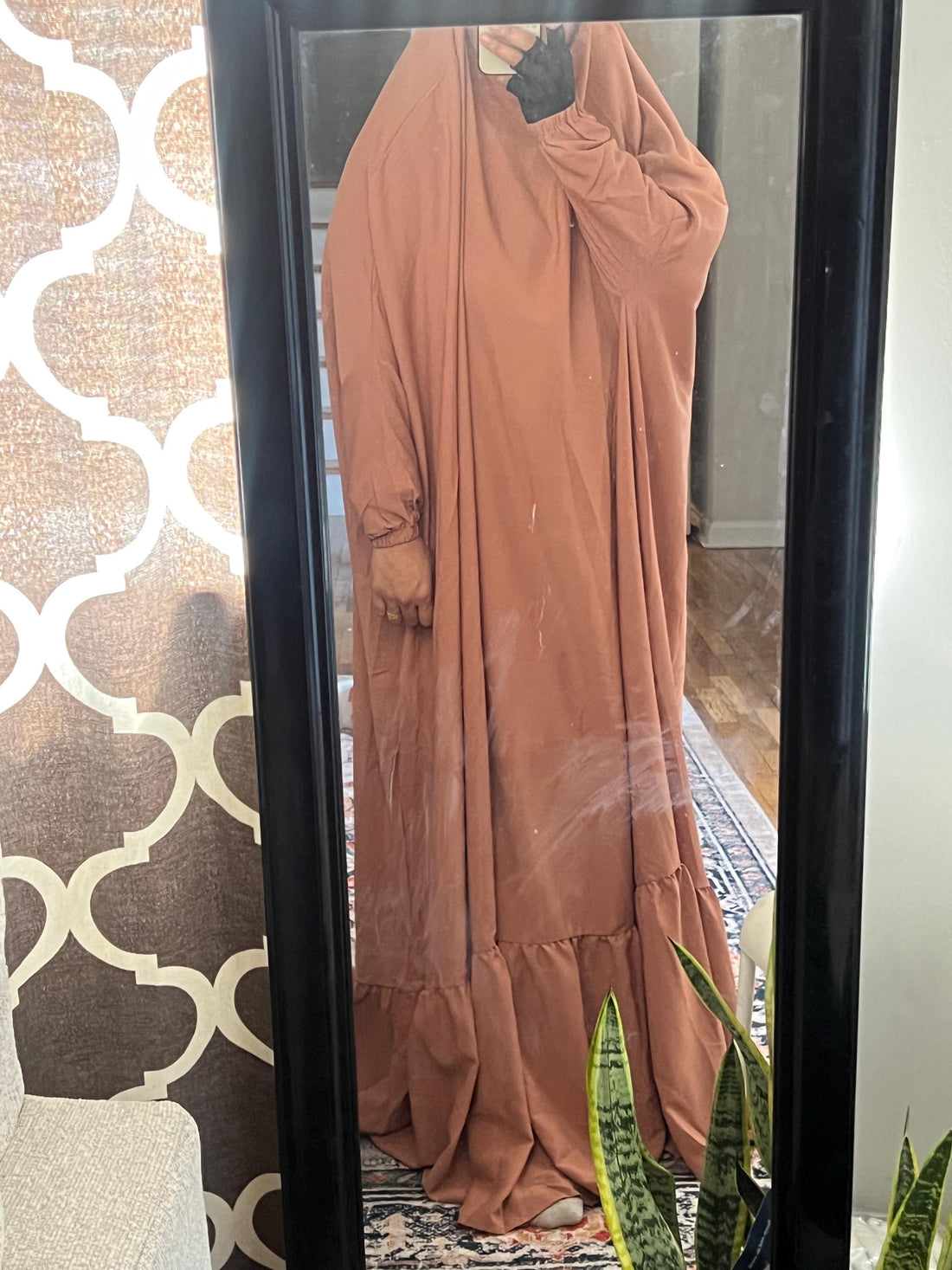 Elegant Nida One-Piece Jilbab: Dubai Turkish Modest Prayer Dress with Extra Long Khimar - Casual Islamic Abaya for Women