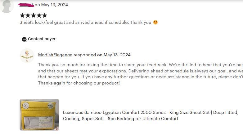 Luxurious Bamboo Egyptian Comfort 2500 Series - King Size Sheet Set | Deep Fitted, Cooling, Super Soft - 6pc Bedding for Ultimate Comfort