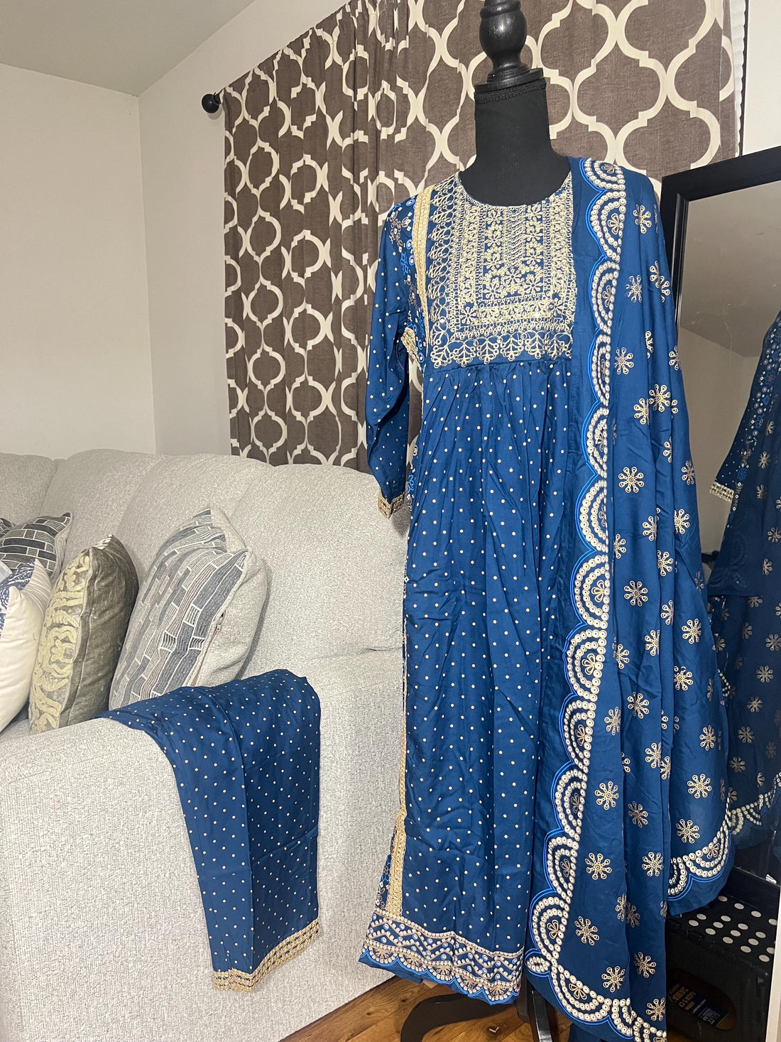 Salwar Kameez / Kurta Kurti/ Indian dress / Pakistani Dress/ Gift for Sister/ party dress/ salwar suits/blue color dress for Eid Gift, Party