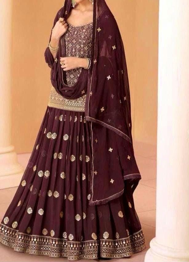 Lehenga Choli - Bridal & Wedding Georgette Lehenga - Indian Lehenga Dress - Designer Lengha for Woman- Indian Wedding Lehenga - Eid Gift