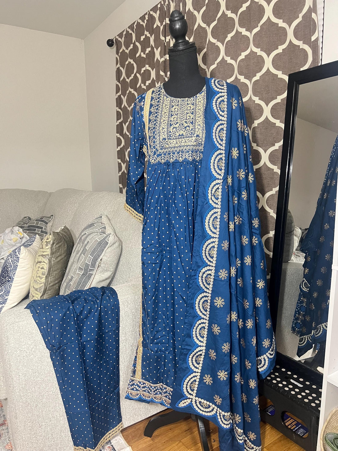Salwar Kameez / Kurta Kurti/ Indian dress / Pakistani Dress/ Gift for Sister/ party dress/ salwar suits/blue color dress for Eid Gift, Party