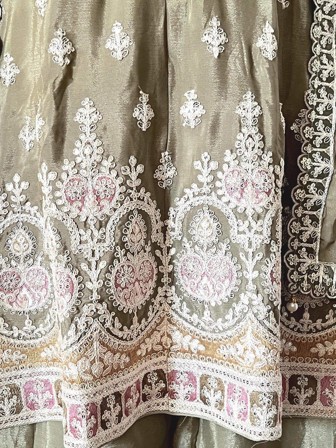 Sharara suit with Embroidered Palazzo Pant And Dupatta - Wedding Eid Party Outfit- Designer Gift Salwar Suit- Indian Dress - Pakistani Dress