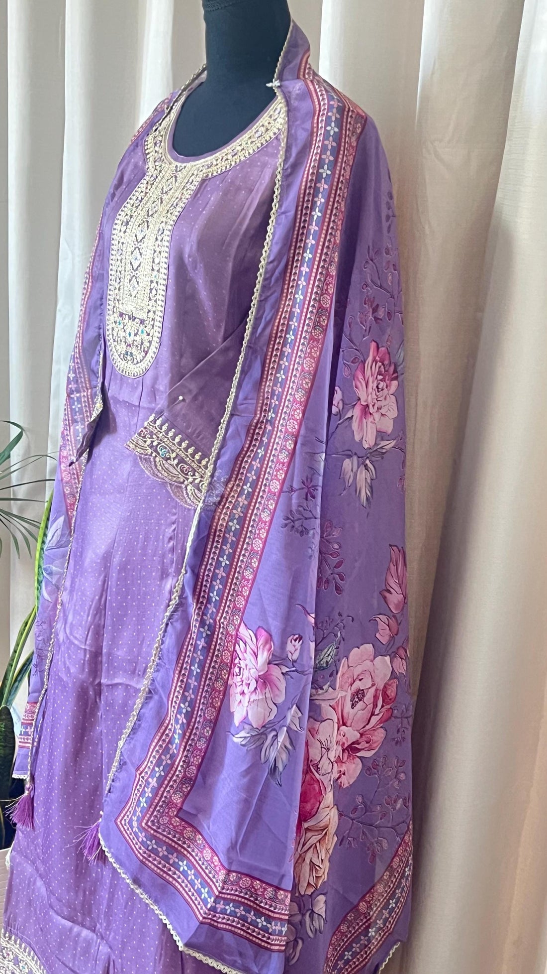 Designer Silk Kurti Set with Dupatta | Handwork & Mirror Detailing | Embroidered Indian Pakistani Salwar Kameez Dress | Perfect Gift for her