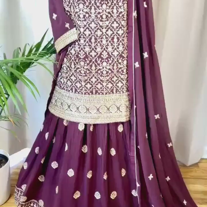 Lehenga Choli - Bridal & Wedding Georgette Lehenga - Indian Lehenga Dress - Designer Lengha for Woman- Indian Wedding Lehenga - Eid Gift