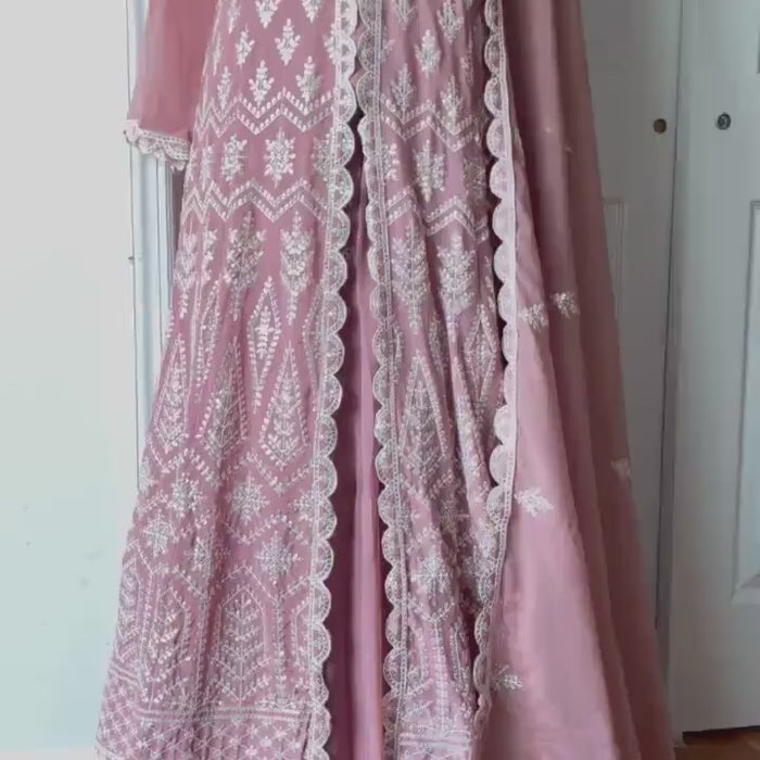 Rose Gold Gown, Gorgeous party dress, Deshi party dress, gown dress, wedding gown, Eid dress, Free Gift wrap and card