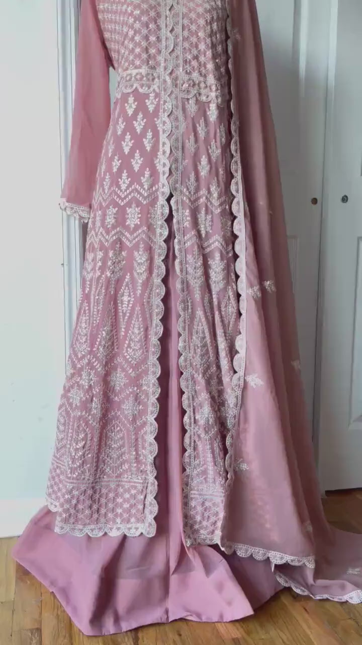 Rose Gold Gown, Gorgeous party dress, Deshi party dress, gown dress, wedding gown, Eid dress, Free Gift wrap and card